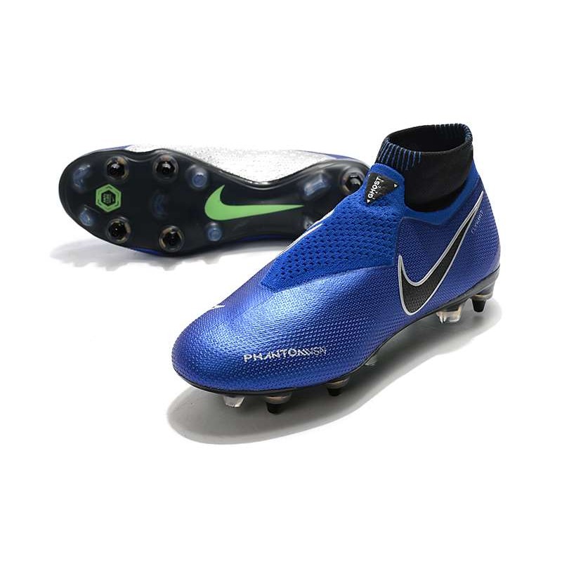 Nike Phantom Vision Elite DF SG PRO Anti Clog Modrý stříbrný Černá